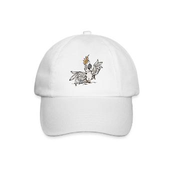 Animal Lover, Pet, Tropical, Parrot, Bird, Animal - Baseball Cap - white/white - Front