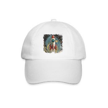Fusée au design élégant - Casquette classique - blanc/blanc - Devant