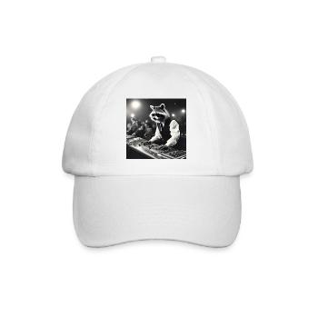 raton laveur / animal / photo / sauvage / drôle / voleur - Casquette classique - blanc/blanc - Devant