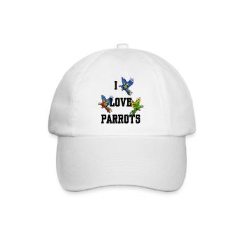 Parrot, Zoo Animals, Jungle, Birds, Statement Africa - Baseball Cap - white/white - Front