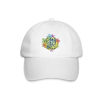 Hippie Love Peace Design - Baseball Cap - white/white - Front