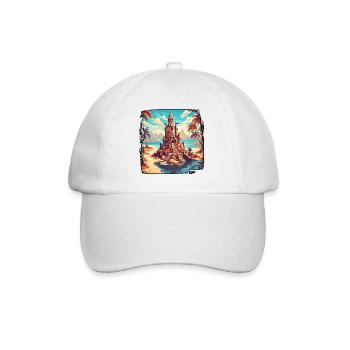 Sandcastle / Building / Playing / Castle / Holiday - Baseball Cap - white/white - Front