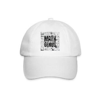 Mathe-Genie Mathematik Genie Mathe Geschenk - Baseballkappe - Weiß/Weiß - Vorne