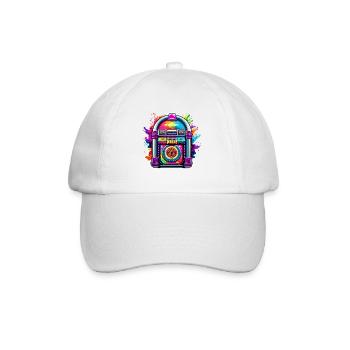 Jukebox / Automate musical / Rétro / années 50 - Casquette classique - blanc/blanc - Devant