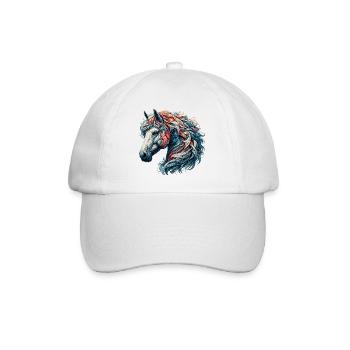 Horse - Baseball Cap - white/white - Front