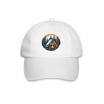 Forest / River / Wild / Life / River / Trees - Baseball Cap - white/white - Front