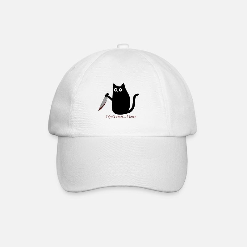 I don't tease - Baseball Cap - white/white