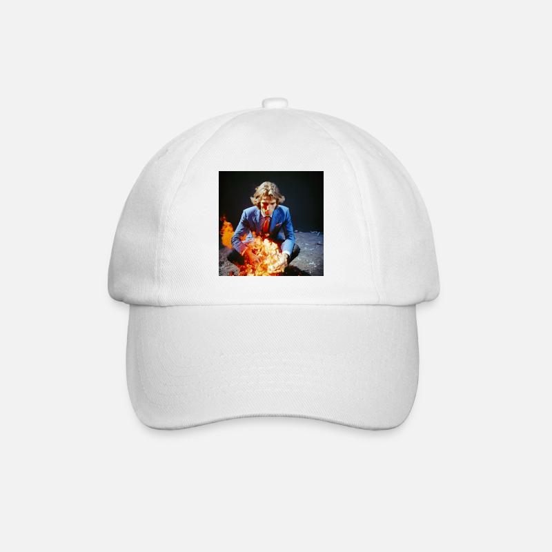 Burning Man 02 - Baseball Cap - white/white