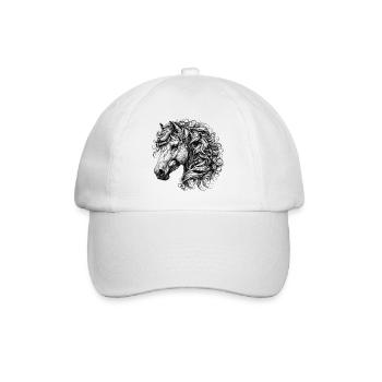 Horse - Baseball Cap - white/white - Front