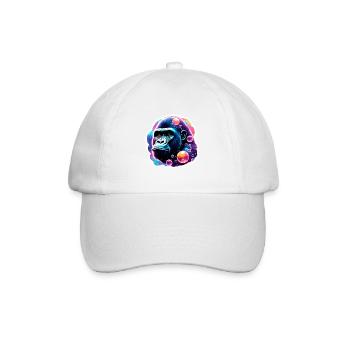 Animal dans une bulle de savon / enfantin / mignon / gorille - Casquette classique - blanc/blanc - Devant