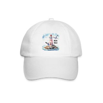 More sea - Baseball Cap - white/white - Front