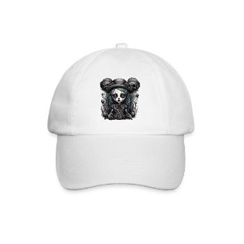 Poupée d’horreur / Halloween / Effrayant / Sombre - Casquette classique - blanc/blanc - Devant