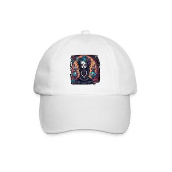 Poupée d’horreur / Halloween / Effrayant / Sombre - Casquette classique - blanc/blanc - Devant
