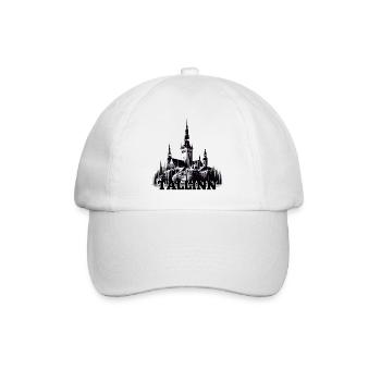 Tallinn Hauptstadt Estland Baltikum Geschenk - Baseballkappe - Weiß/Weiß - Vorne