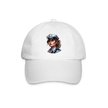 Polizei / Einsatz / Beruf / Job / Einsatzkräfte - Baseballkappe - Weiß/Weiß - Vorne
