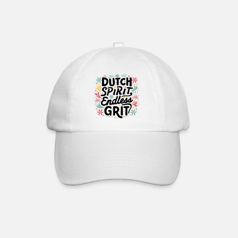 Holländischer Geist, endloser Grit: Ein lebendiges Kunstwerk - Baseballkappe - Weiß/Weiß