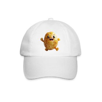 Good-Humored Potato Man Running Shirt - Baseball Cap - white/white - Front