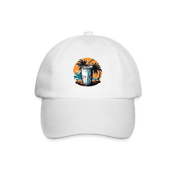 Cocktail / Bar / Mixing / Drink / Exotic / Club - Baseball Cap - white/white - Front