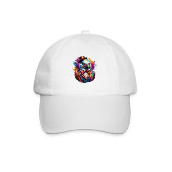 Clown Animal / Cirque / Drôle / Coloré / Spectacle / Oiseau - Casquette classique - blanc/blanc - Devant