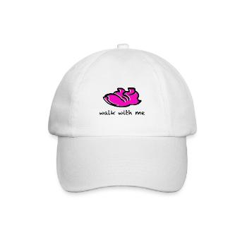 Running shoe Walk with me - Baseball Cap - white/white - Front