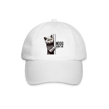 Nein war ich nicht BKH Blue Katze Geschenk - Baseballkappe - Weiß/Weiß - Vorne