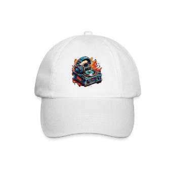 Headphones / Audio / Music / Sound / Cool - Baseball Cap - white/white - Front
