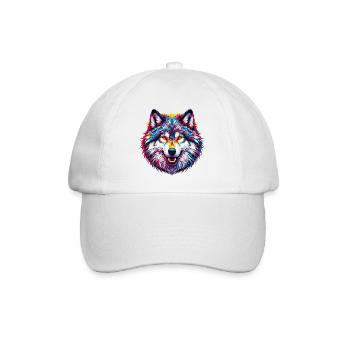 Wolf - Baseballkappe - Weiß/Weiß - Vorne