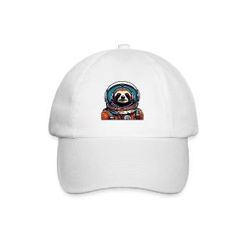Astronaut / Weltall / Tier / Faultier / Raumschiff - Baseballkappe - Weiß/Weiß - Vorne