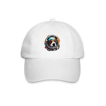 Astronaut / Space / Animal / Dog / Spaceship - Baseball Cap - white/white - Front