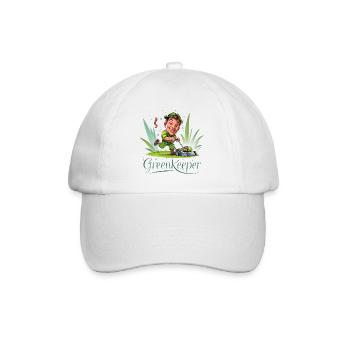 Greenkeeper Rasenmäher Gärtner Garten Geschenkidee - Baseballkappe - Weiß/Weiß - Vorne