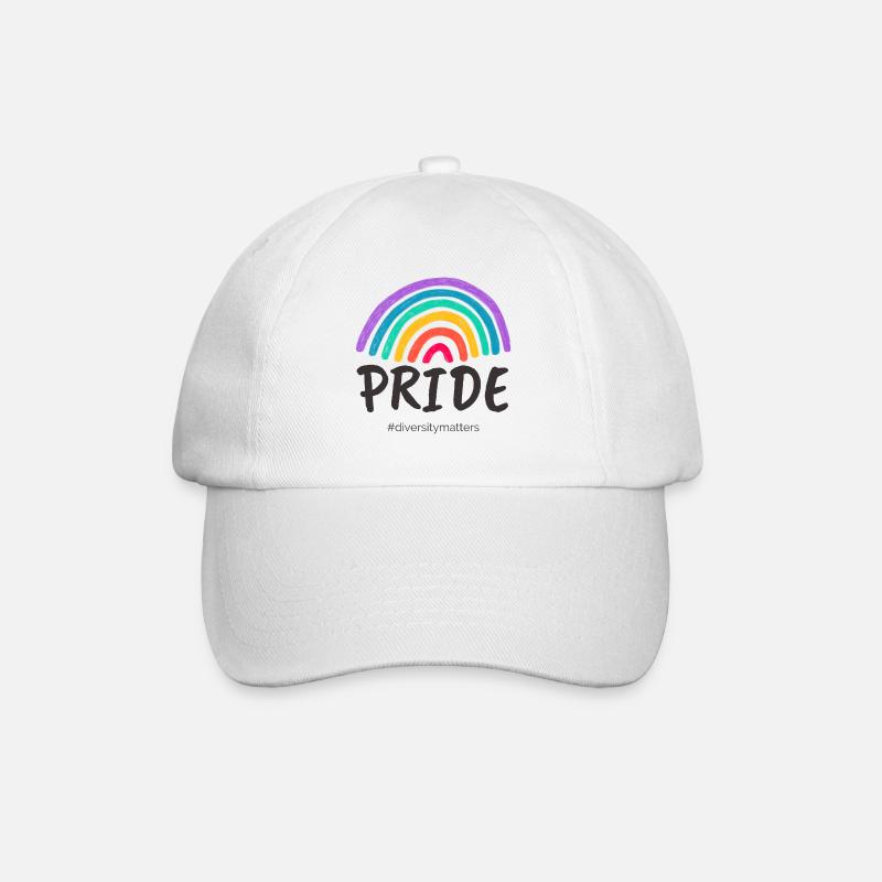 Pride black - #diversitymatters - Baseball Cap - white/white