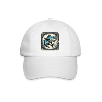 Fisch / Tier / Aquarium / Wasser / Teich / See - Baseballkappe - Weiß/Weiß - Vorne