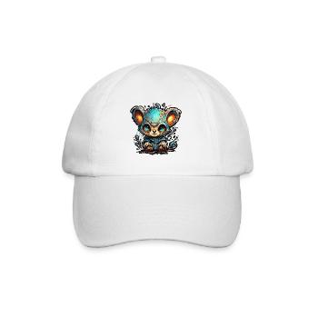 Astronaut / Space / Animal / Bear / Spaceship - Baseball Cap - white/white - Front