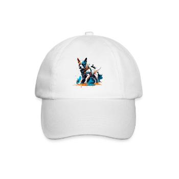 Astronaut / Space / Animal / Dog / Spaceship - Baseball Cap - white/white - Front