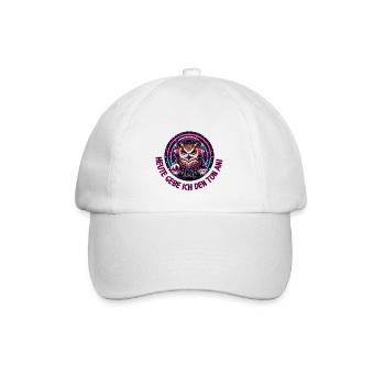Heute gebe ich den Ton an Eule - Baseballkappe - Weiß/Weiß - Vorne