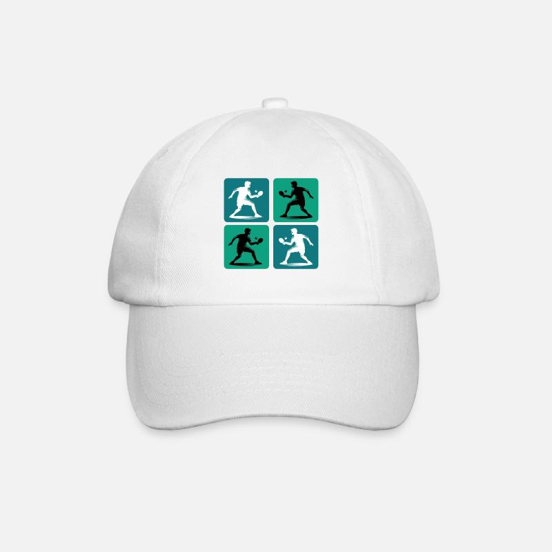 Tischtennis Design - Baseballkappe - Weiß/Weiß