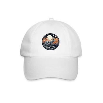 Wolf / Pack / Forest / Wild / Wildlife / Howl - Baseball Cap - white/white - Front