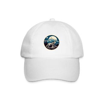 Wolf / Pack / Forest / Wild / Wildlife / Howl - Baseball Cap - white/white - Front