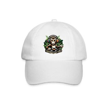 Jungle Grooves: The Vinyl Vibes Monkey - Baseball Cap - white/white - Front