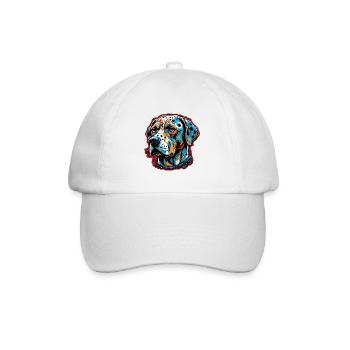 Dalmatien / Chien / Animal / Animal de compagnie / Aboiement - Casquette classique - blanc/blanc - Devant