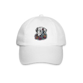 Dalmatien / Chien / Animal / Animal de compagnie / Aboiement - Casquette classique - blanc/blanc - Devant