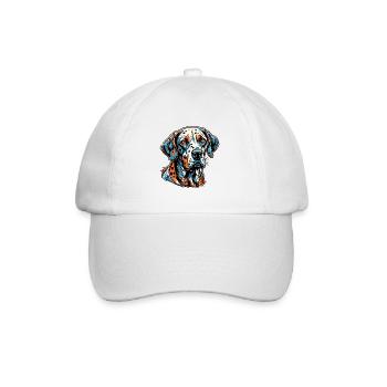 Dalmatien / Chien / Animal / Animal de compagnie / Aboiement - Casquette classique - blanc/blanc - Devant
