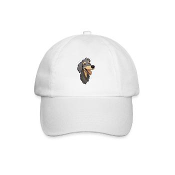 Scottish Deerhound Dog Breed Watercolor Cartoon Ka - Baseball Cap - white/white - Front