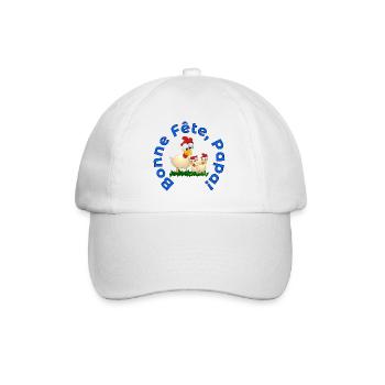 FAMILLE BONNE Fête des Pères POULETS - Casquette classique - blanc/blanc - Devant