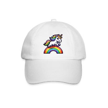 Radiant Rainbow Unicorn: The Magical Mare - Baseball Cap - white/white - Front