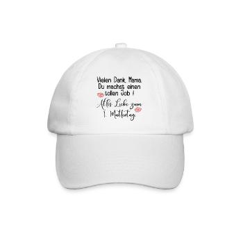 1. MUTTERTAG BABY MAMA KOMPLIMENTE - Baseballkappe - Weiß/Weiß - Vorne