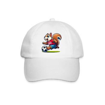Scamper Striker : L’écureuil de football - Casquette classique - blanc/blanc - Devant