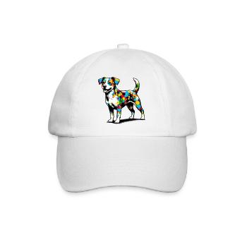 Dog - Baseball Cap - white/white - Front