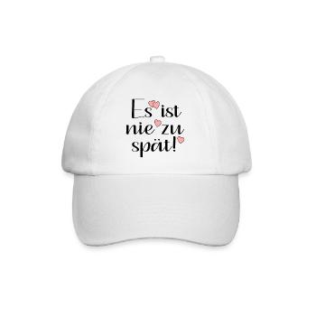 NIE ZU SPÄT - Baseballkappe - Weiß/Weiß - Vorne