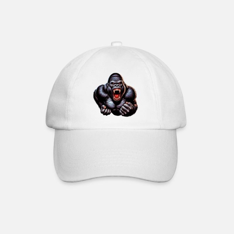 Gorilla - Baseballkappe - Weiß/Weiß